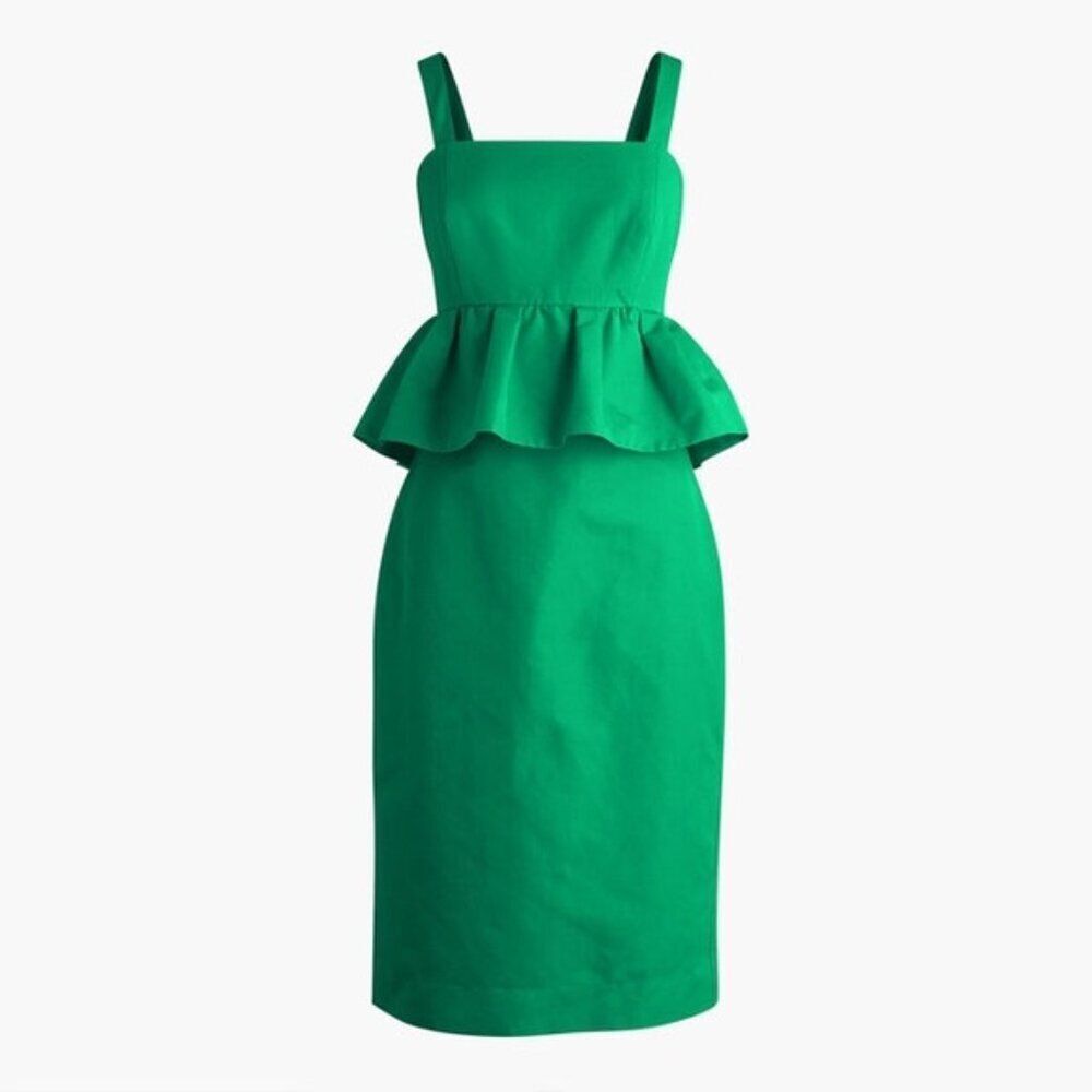 J. Crew Silk Blend Peplum Dress